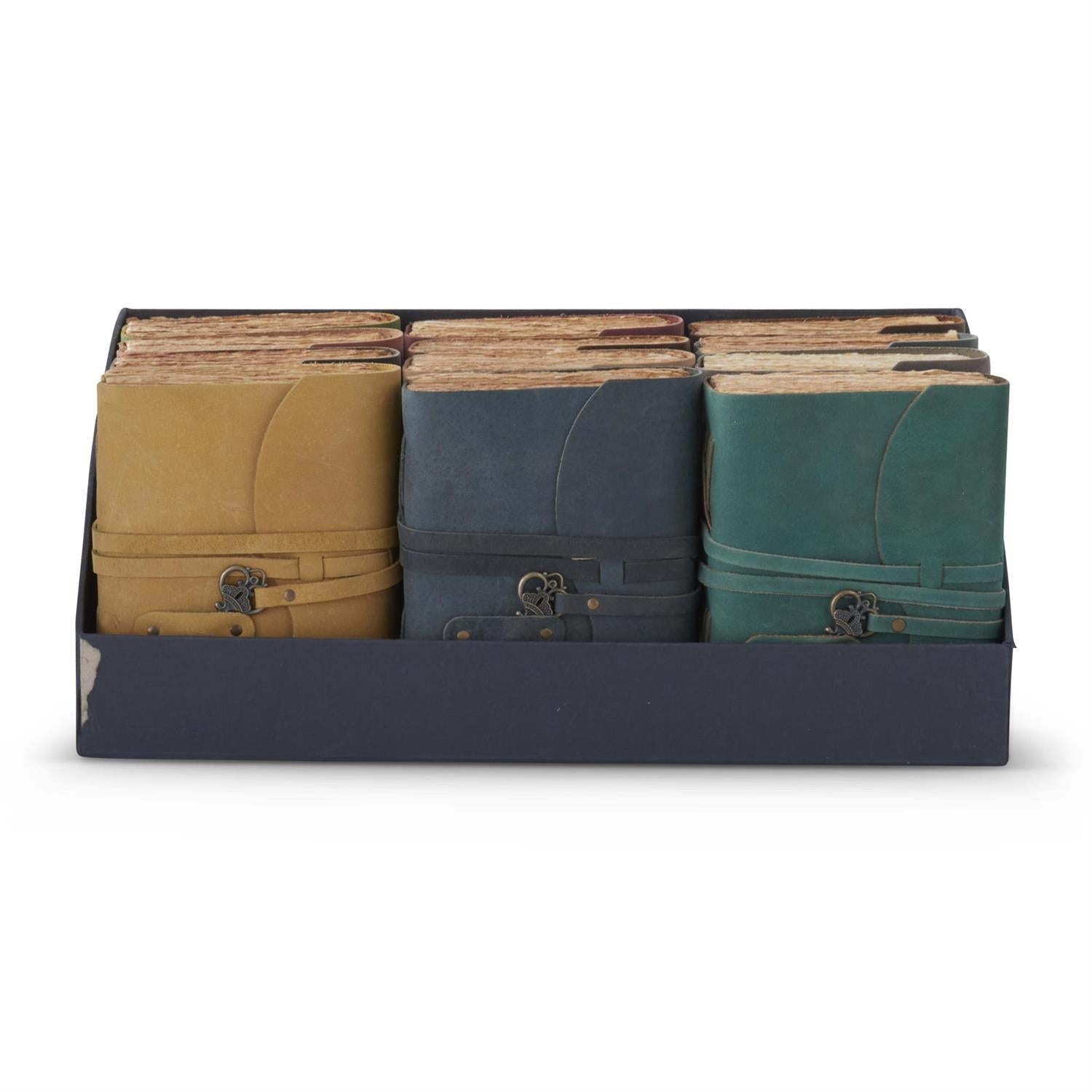 Large Hand-Crafted Leather Unlined Journal w/ Antique Key