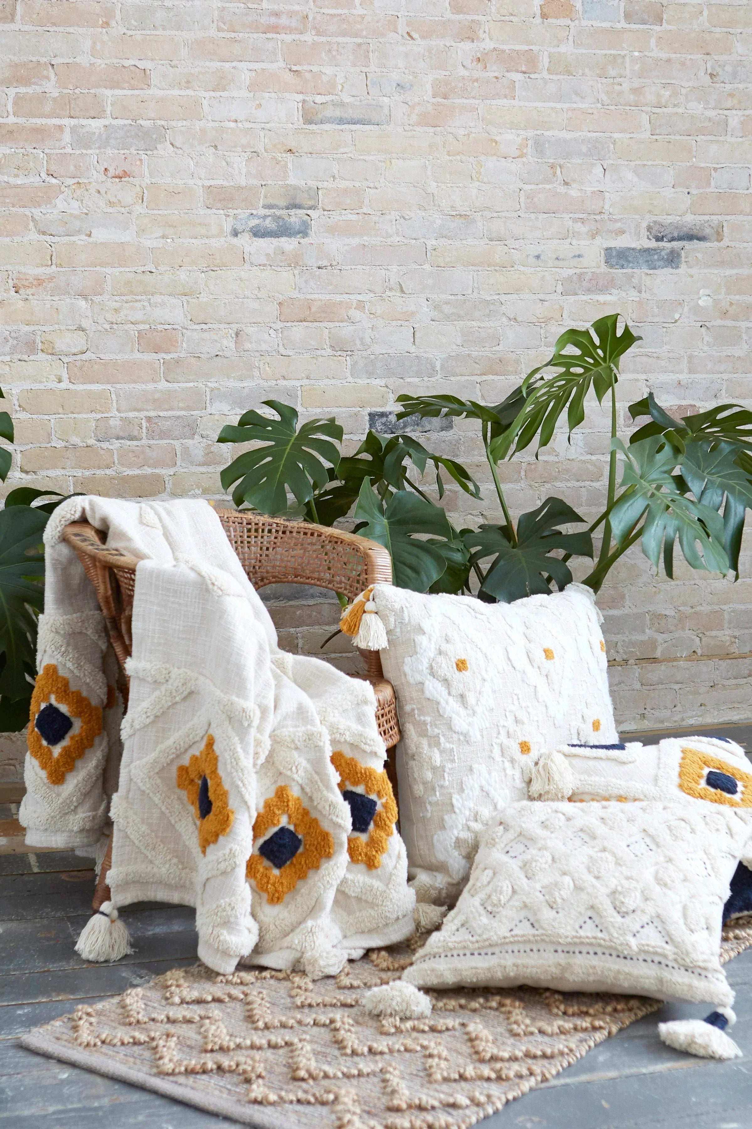 Patina Vie Diamond Tufted Rectangle Pillow Cover - Amalfi Coast